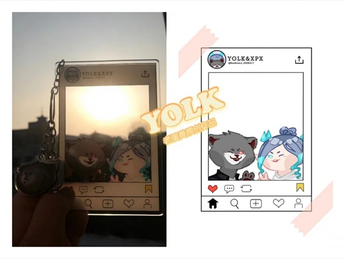 老蛋黄的透卡周边实物及原稿作品图