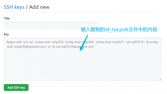 GitHub账户添加SSH key