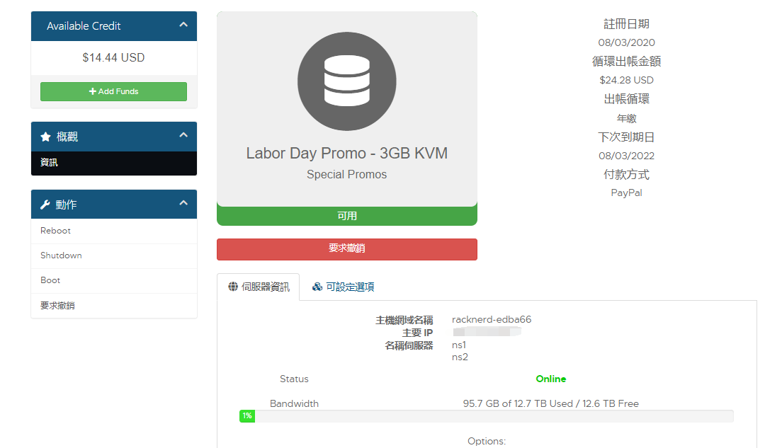 [特价VPS]  出个RNDC02劳动节特价VPS 流量已翻倍