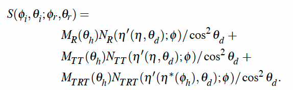 Marschner模型的bcsdf公式