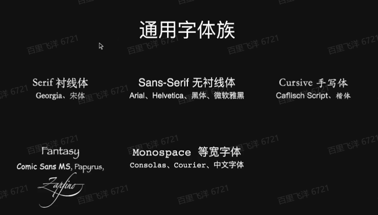 通用字体族
