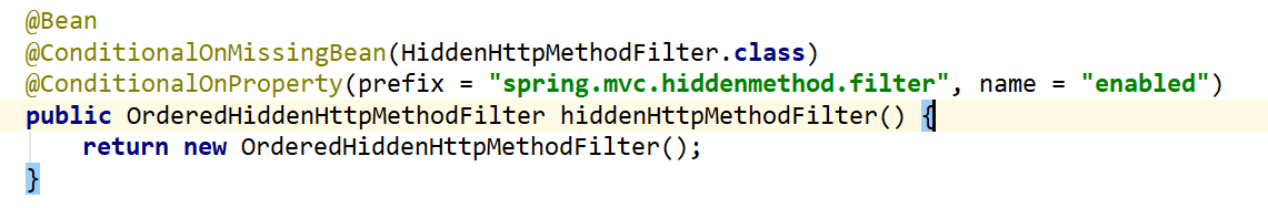 boot自动装配HiddenHttpMethodFilter