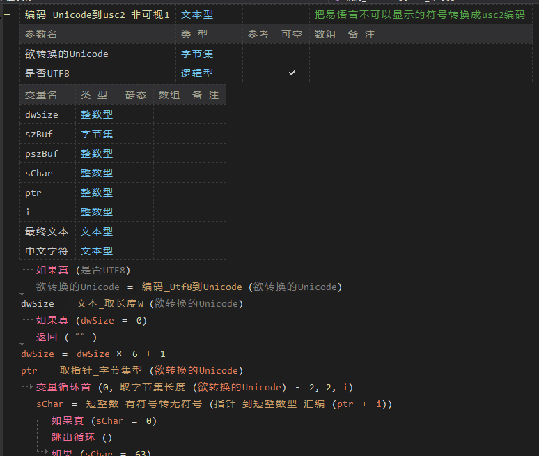 易语言Unicode编码无法正常显示处理源码